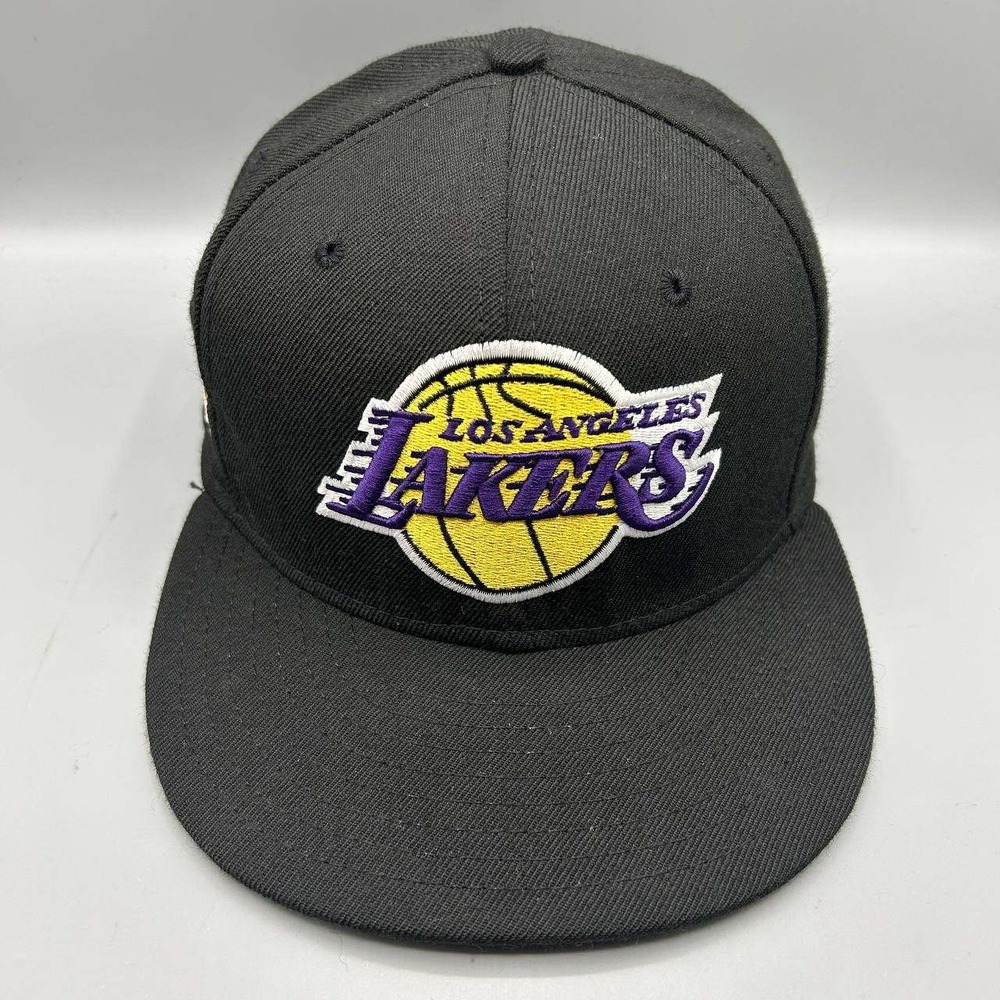 Los Angeles LA Lakers NBA Hat Men 7 3/8 Black 59Fifty New Era Fitted Cap Wool